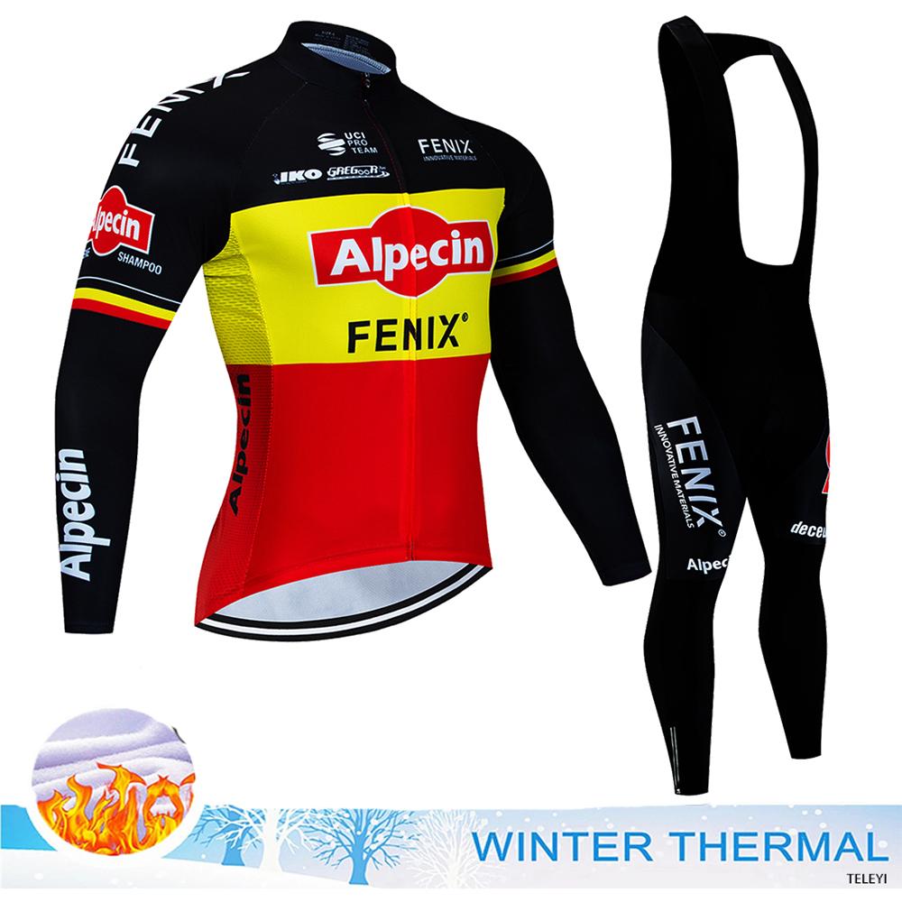 2025 Men's Cycling Outfit Set  Man Mountain Bike Jersey Clothes Winter Thermal Fleece Clothing Sportswear Bicycle Tricuta Bib