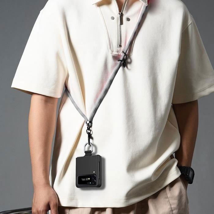 Case - PROSHOP - for Samsung Galaxy Z Flip 4 - Shockproof Protection - Shoulder Strap - Grey