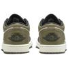 Air Jordan 1 Low Black Toe Medium Olive Unisex Sneakers Green White 553558-092