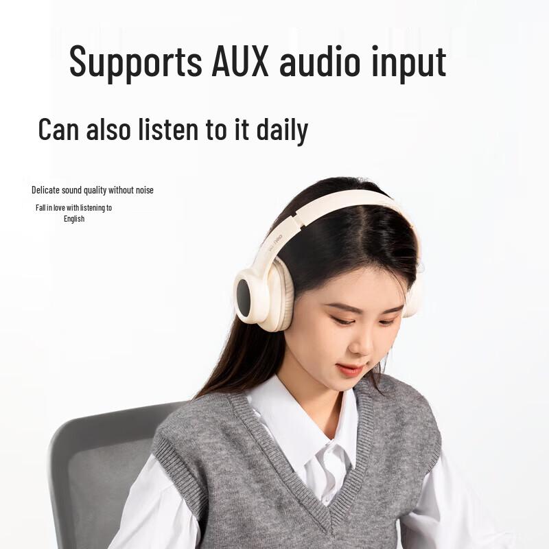 Deli Adjustable Frequency Over-Ear English Listening Exam Headphones