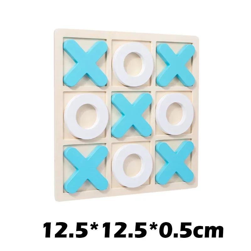 2pc Montessori Wooden Toy Mini Chess Play Game Jigsaw Board Games Early Educational Interaction Toys for Kids Party Battle Games