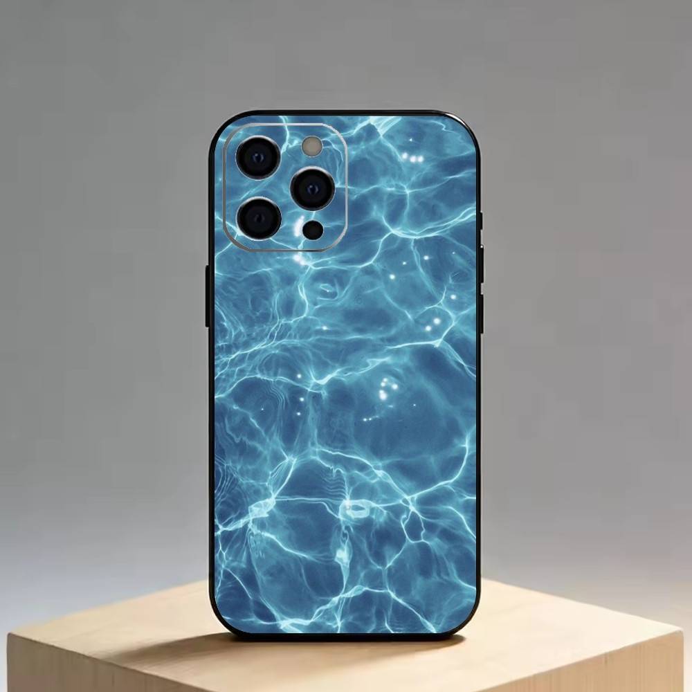 

The patterns of seawater Phone Case For iPhone 17, 16,15,14,13,12,11 Plus,Pro Max, Others Soft Black Cover iPhone14Plus