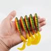 4PCS Flexible PVC Artificial Baits Long Curly Design Fish Attraction for Lake River Fishing Enthusiasts