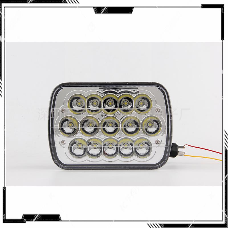 5x745W 4D LED High-Low Headlights 6x7" Off-road Lights for Jeep Cherokee Modification