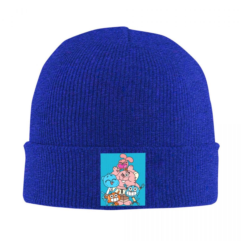 The Amazing World Of Gumball Warm Knitted Cap Fashion Bonnet Hat Autumn Winter Outdoor Beanies Hats for Unisex Adult