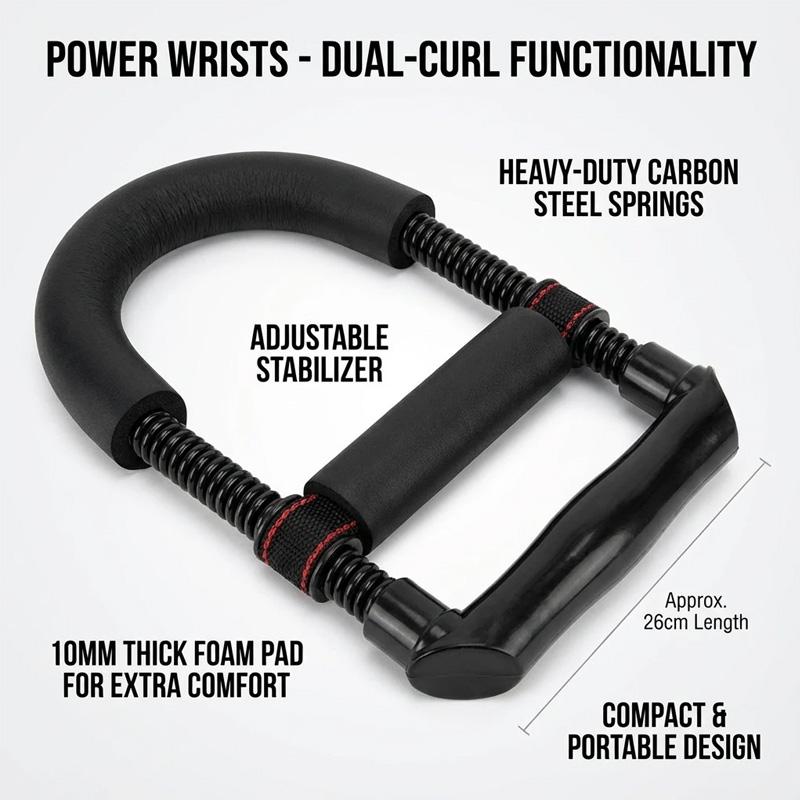 Adjustable Wrist Forearm Strengthener Exerciser Power Wrists Grip Trainer Arm Wrestling Finger Strength Portable Home Fitness