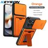 KEYSION Card Holder Bag Phone Case for Motorola MOTO G86 G67 G57 Power G56 5G Slide Camera Protection Kickstand Shockproof Cover