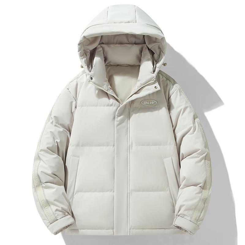 Winter down jacket for men and women, short winter workwear, trendy brand hooded 90 duck down outdoor warm jacket