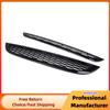 For MINI One R50 R52 R53 2002-2006 2pcs Front Bumper Upper Lower Grille Cover Glossy Black Honeycomb Mesh Grill Guard Cover