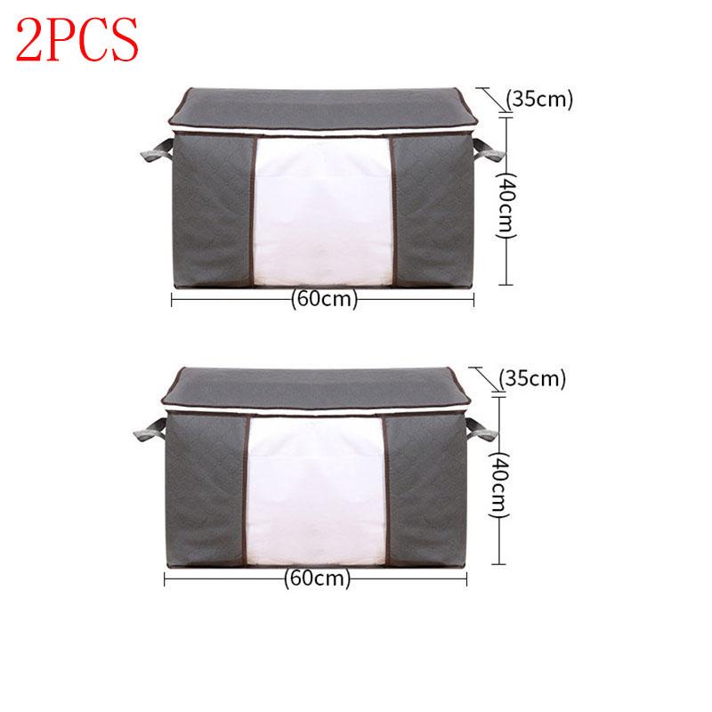 Foldable Closet Organizer Clothing Storage Bags Blankets Storage With Clear Window, Reinforced Handle and Sturdy Zipper