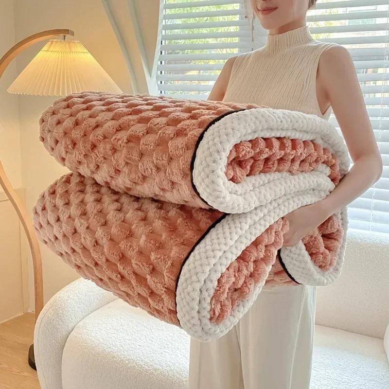 Blanket Turtle Velvet Autumn Winter Warm Sleeping Soft Comfortable Flannel Fleece Blankets For Bed Cozy Thickened Warmth Quilt
