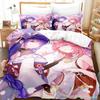 Juego de cama Genshin Impact Yae Miko Individual Twin Completo Queen King Size Juego de cama para dormitorio de adulto/niño Fundas nórdicas estampadas en 3D Anime