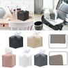 1pc 13cmX13cm Decorative Square Tissue Box PU Leather Tissue Holder Facial Paper Organizer for Bathroom Modern Tissue Box Holder