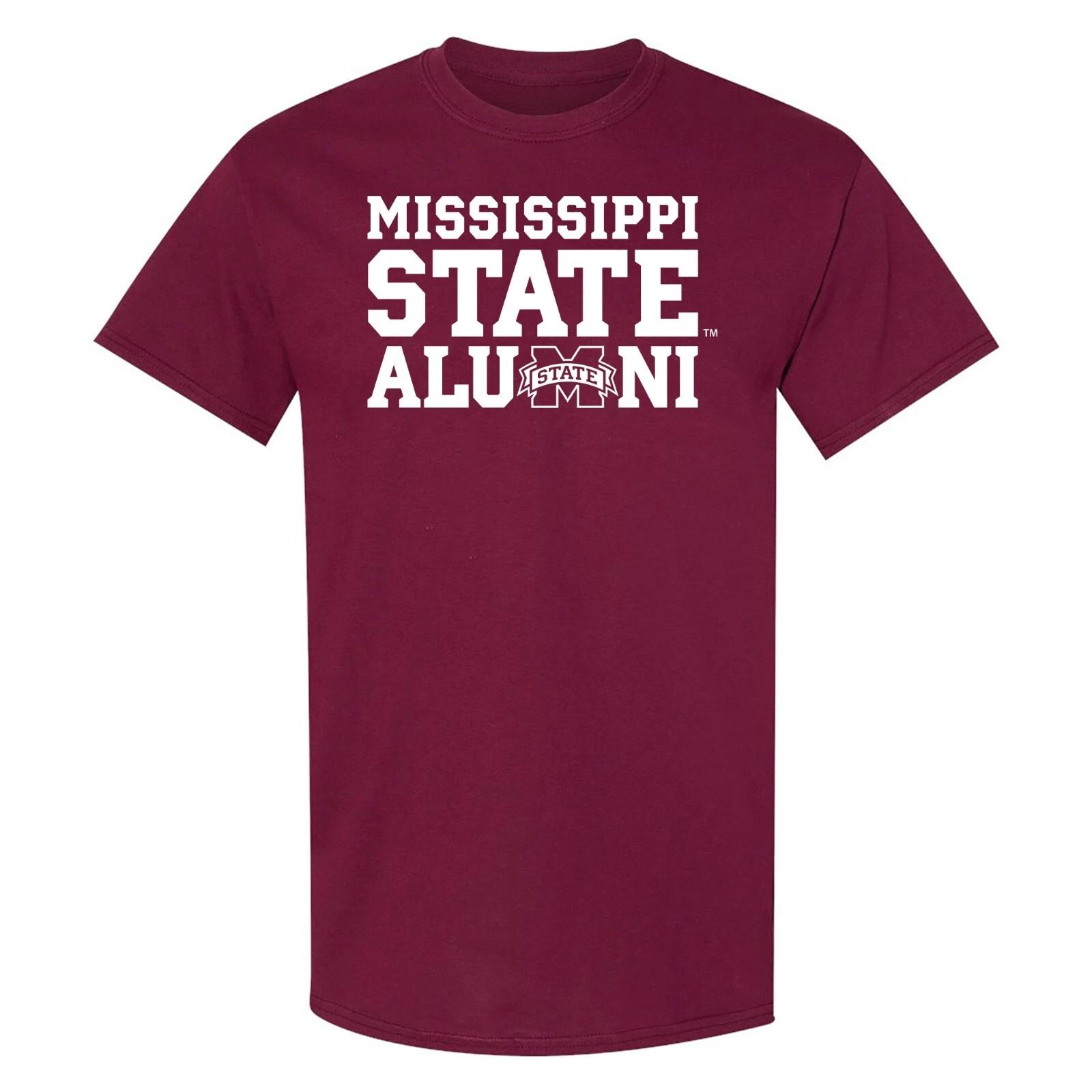 Mississippi State Bulldogs Basic Block Alumni T Shirt - Maroon L