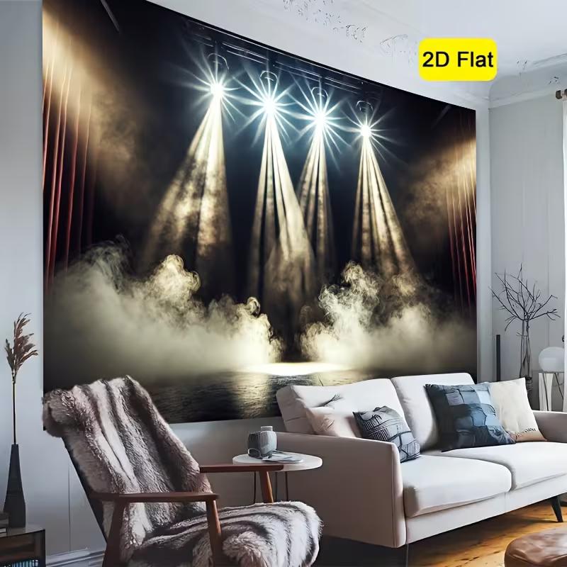 2D Smoky Dramatic Stage Backdrop Photography Background Banner
