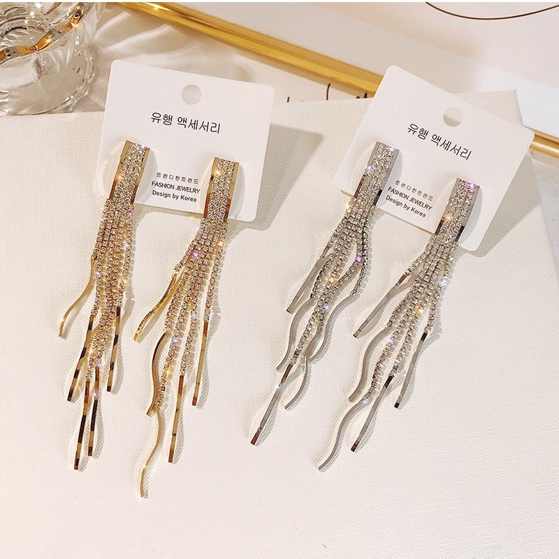 

Модные серьги с кисточками, длинный кулон, темперамент, ретро-знаменитости, лицо, тонкие серьги