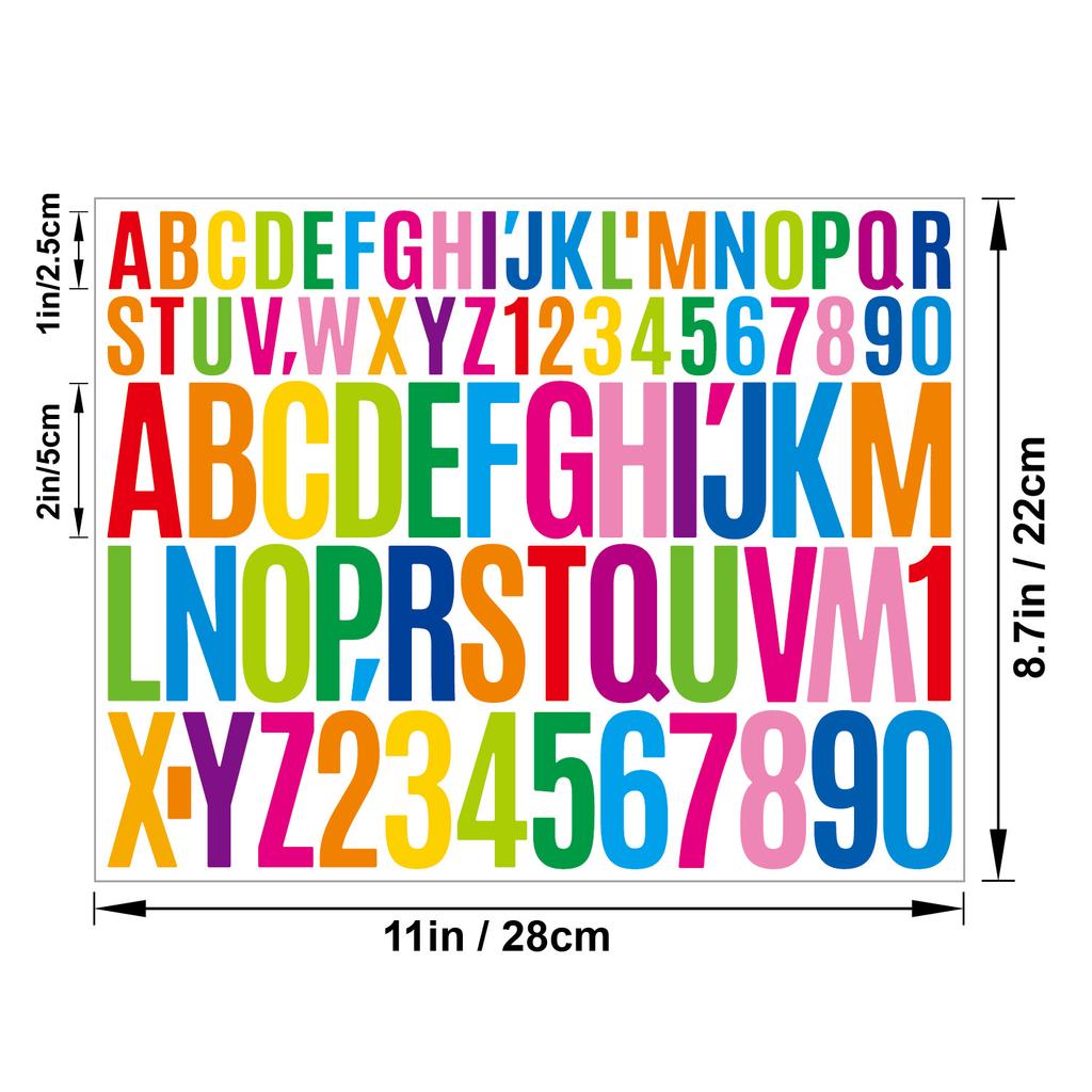1+2 Inch Letter Sticker Self-adhesive Vinyl Waterproof Suitable for Water Bottle Manual Scrapbook Poster Letter Sticker