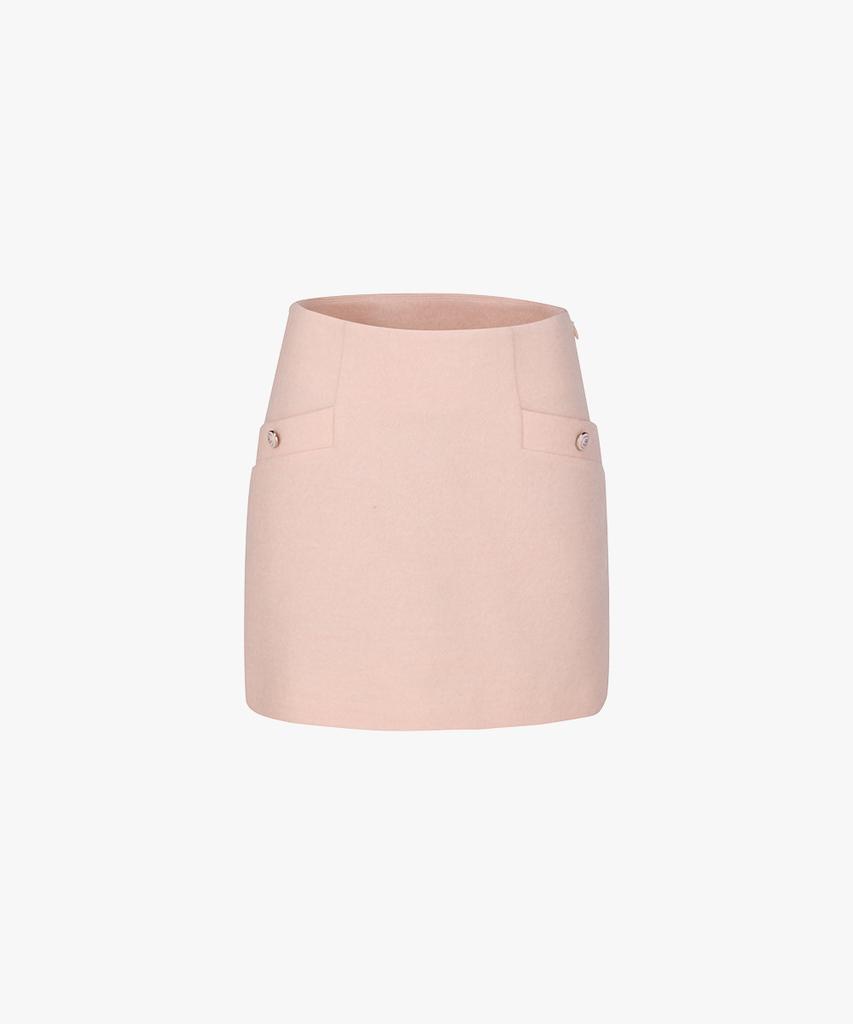 FAIRLIAR GOLF Boucle H-Line Skirt (Pink)