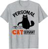 Vintage Cartoon Black Cat Personal Cat Servant Print Tshirt Unisex Unisex Pet Lover Cotton Short Sleeve Street Daily Tops