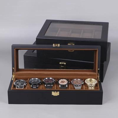 Tanyun Zhiyuan Black Matte 6102 High-End Wooden Watch Storage Box