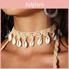 Ultralight Shell Natural Necklace Allmatch Easywearing Handmade Crochet Shell Choker Collar
