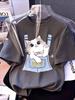 New Style Cat-pattern Short-sleeved Shirt Comfortable Fashionable Printed T-shirt Men Women Cute Short-sleeved Casual Tops