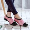 Fashion Fashion Low PVC Rain Shoes Women Student All Seasons 3cm Square Heel Water-Proof Shoes Ladies Outdoor All-Match Cozy Slip-Ons