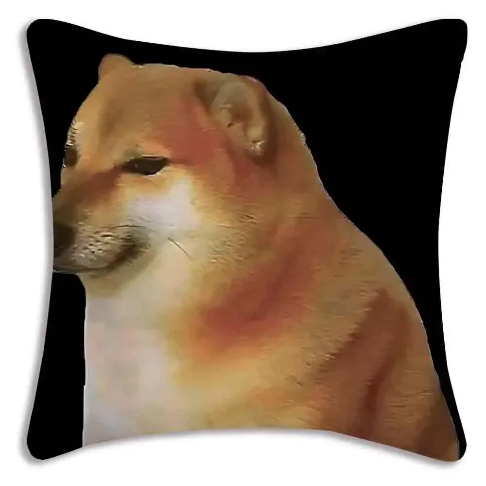 Abstract Shiba Inu Print Decorative Pillow Cover Car Sofa Square Cushion Pillow Cover
