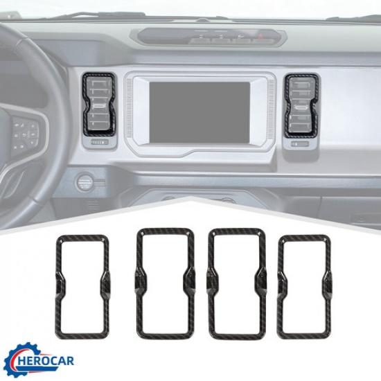 Air Conditioner A/C Outlet Vent Trim Panel Cover Trim For Bronco Carbon Fiber