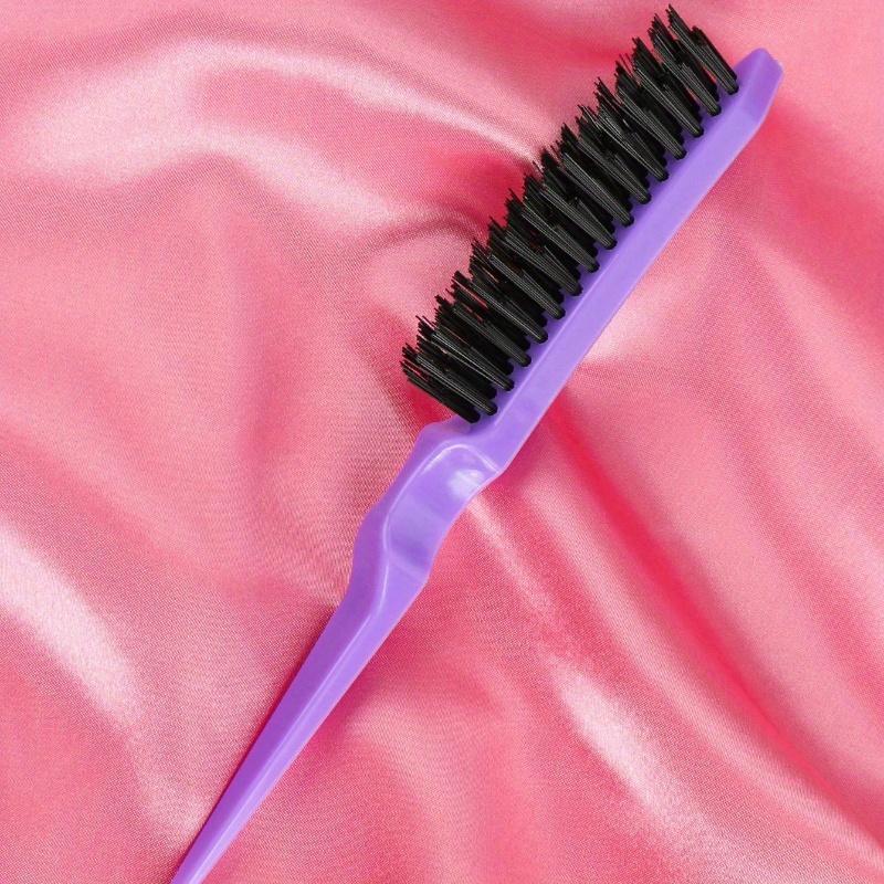 Brush Edge Control Brush Tearing Comb Plastic Hair Brush Nylon Teaser Hair Brush Three Row Salon Barber Household Backcombing Comb