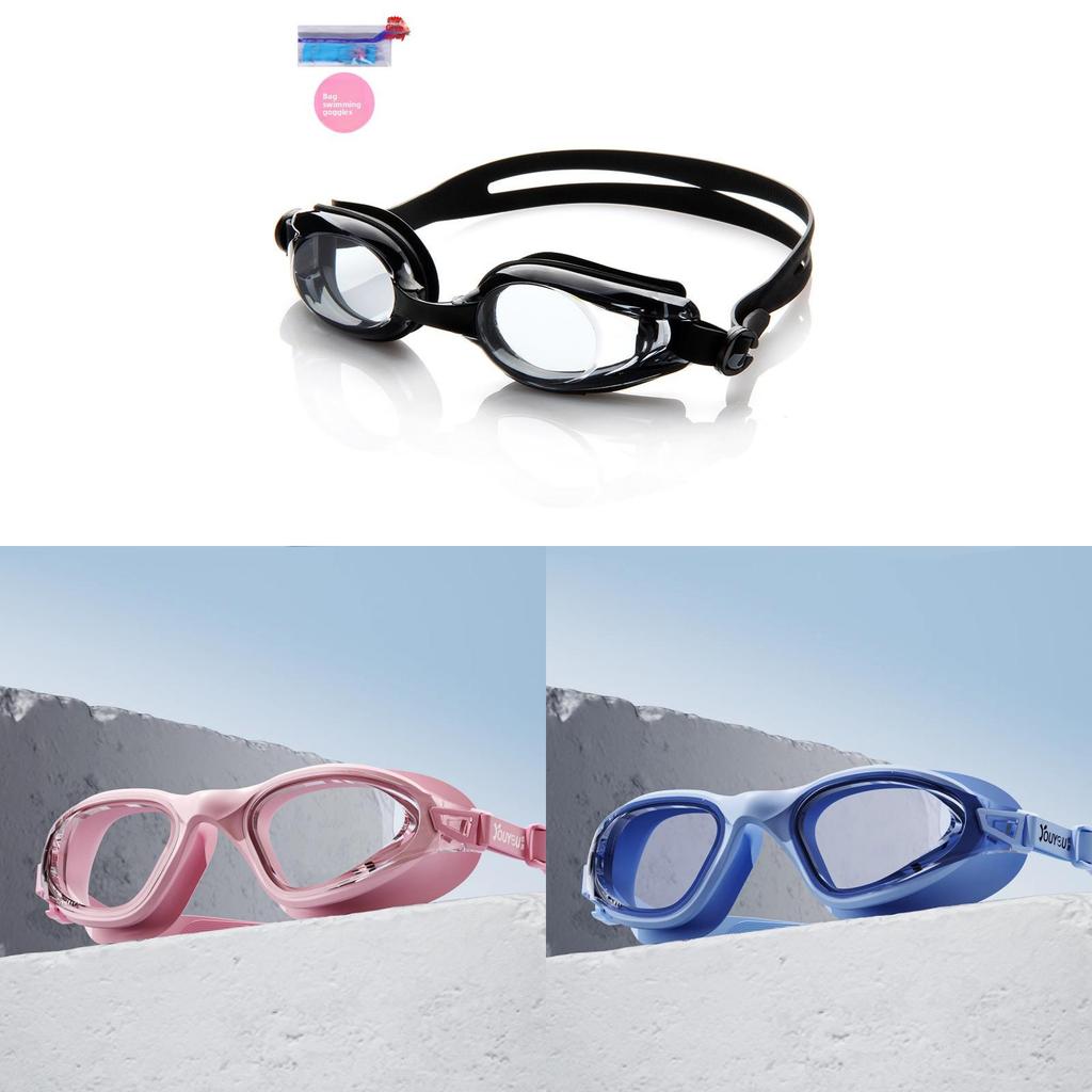 Waterproof Antifog Mens Swimming Goggles With Prescription Pc Lenses For Adults