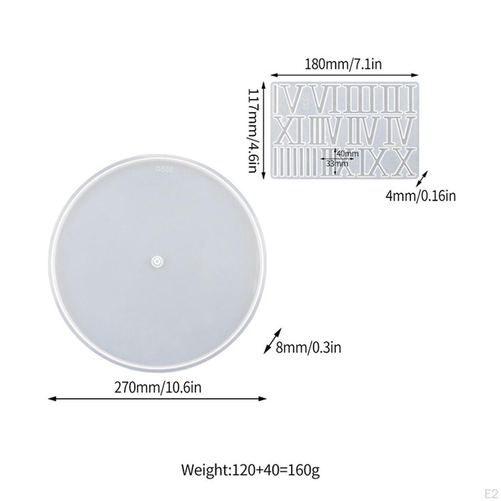 Alarm Clock Resin Casting DIY Epoxy Tools Silicone Wall Model Jewelry Making Living Room