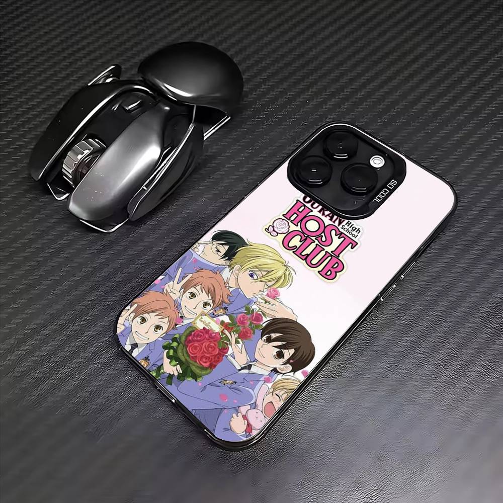 O-Ouran High School  Anime Host C-Club  Phone Case For iPhone17,16,15,14,13,12,11 Plus,Pro Max Colored Silver Plate Inside Cover