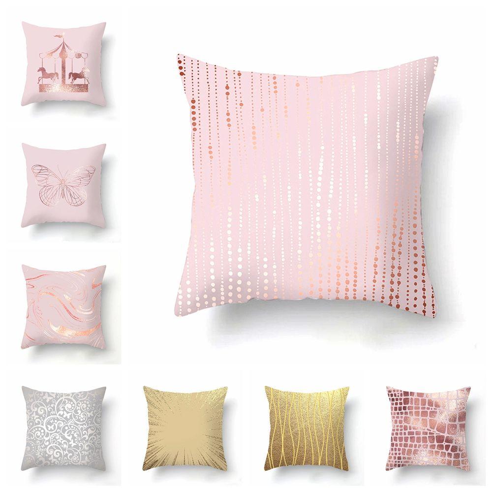 

Soft Waist Home Decor Winter Warm Cushion Cover Peach skin Throw Pillow Cases 5