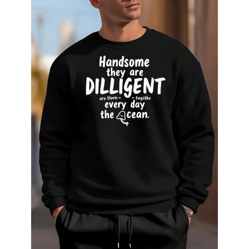 Anti-Static & Quick-Dry, Men's Crew Neck Sweatshirt, Great for Business Trips & Outdoor