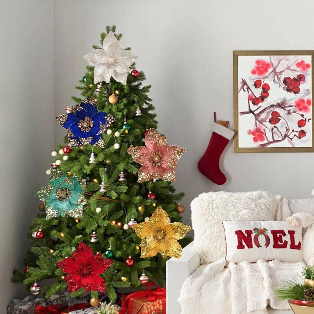 Hängende künstliche Blume DIY Paillettenblume 20cm Weihnachten Glitzerblume Hochzeit