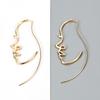 1 Pair Women Girls Abstract Face Earrings Wire Drop Dangle Personality Earrings Jewelry