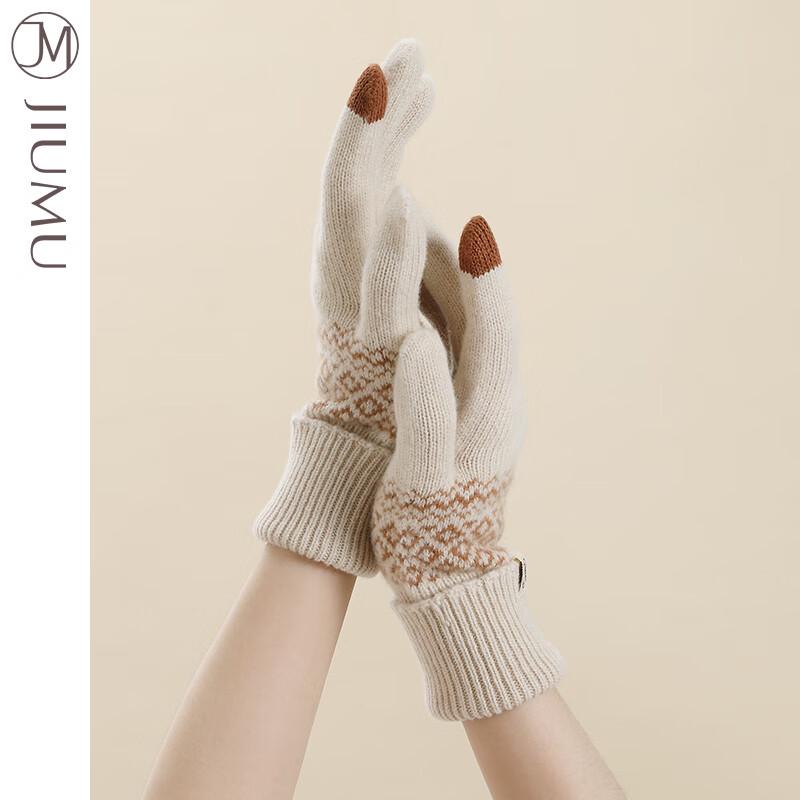 JIUMU Women's Warm Touchscreen Knit Gloves