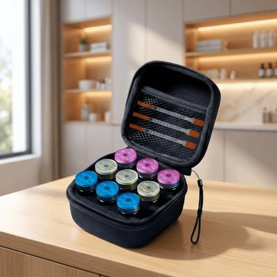 10ML Insulin Vial Storage Case 9 Slots Dust-proof Essential Oil Case Waterproof Wear-resistant Insulin Vial Protector Diabetics