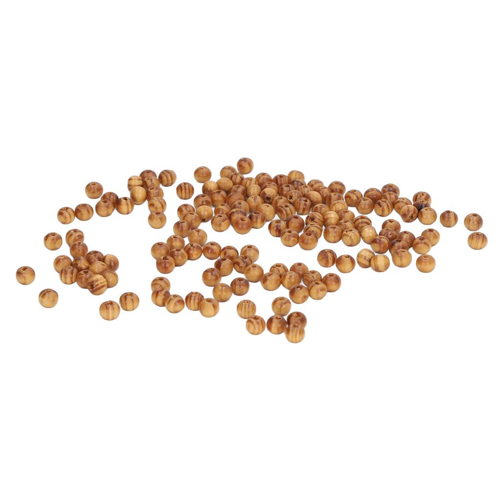 800 Pcs Wooden Beads 8mm Brown Round Wood Beads Bulk for DIY Crafts Necklaces Bracelets Jewelry
