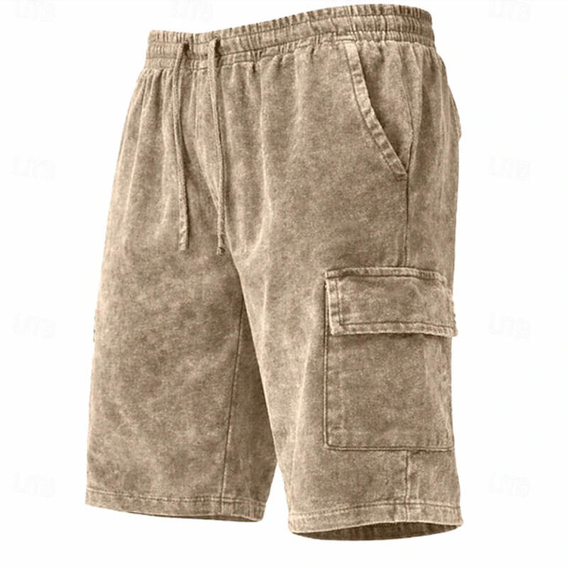 

Summer Washed Cotton Shorts Men Fashion Retro Work Pants Men s Multi Pocket Casual Shorts 2XL хакі