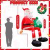 8FT Christmas Inflatables Outdoor Decorations Christmas Inflatable Yard Climbing Santa Claus Christmas Blow Up Yard Decorations