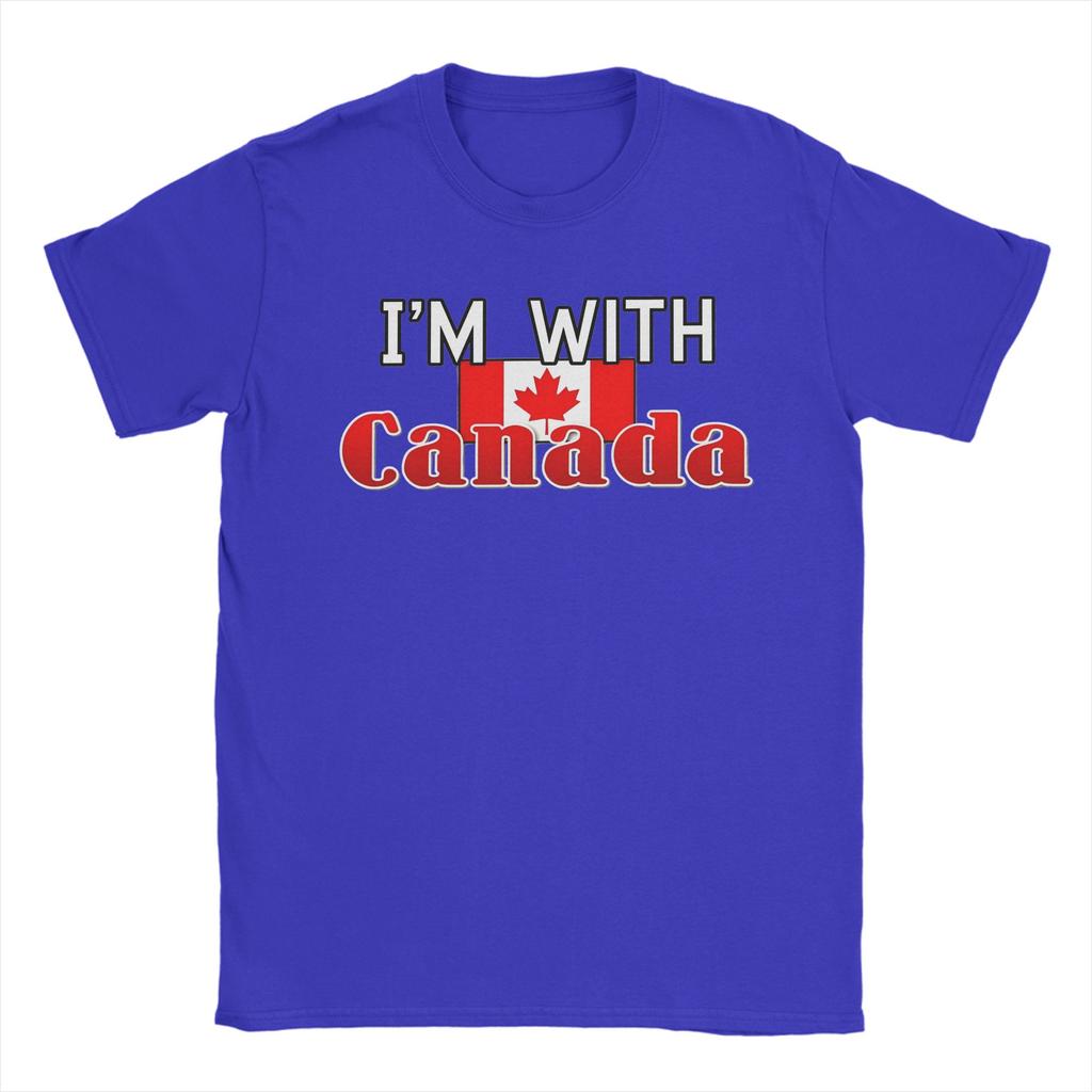 Fashion I'm With Canada T-Shirt Men's Cotton Short Sleeve O-neck Summer Clothing