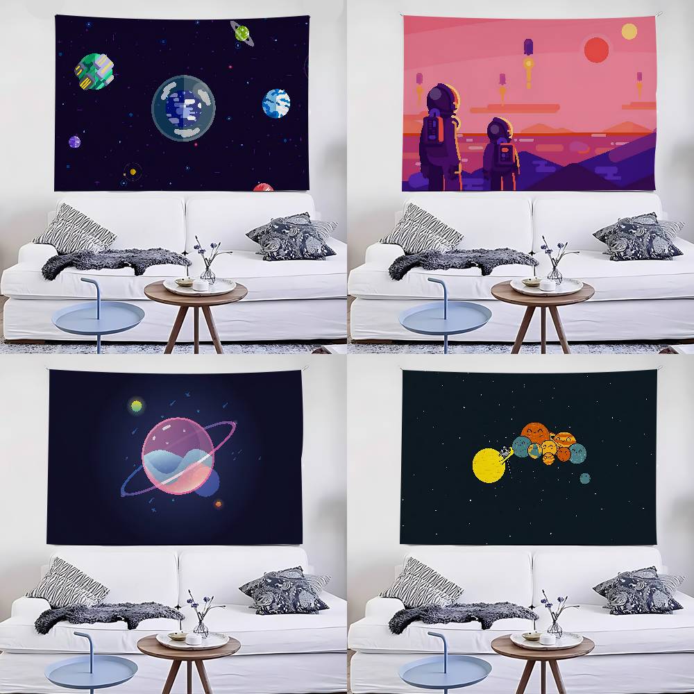 Space Tapestry Wall Hanging Tapestry Art Deco Blanket Curtain Hanging At Home Bedroom Living Room Decor