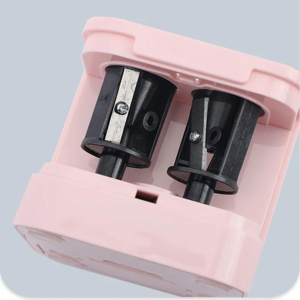 Double Hole Electric Pencil Sharpener Dual Modes Student Stationery Supplies USB Pencil Sharpener
