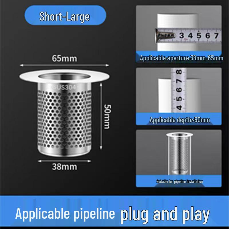 Stainless Steel Floor Drain Mesh Cover and Anti-Clog Sink Filter