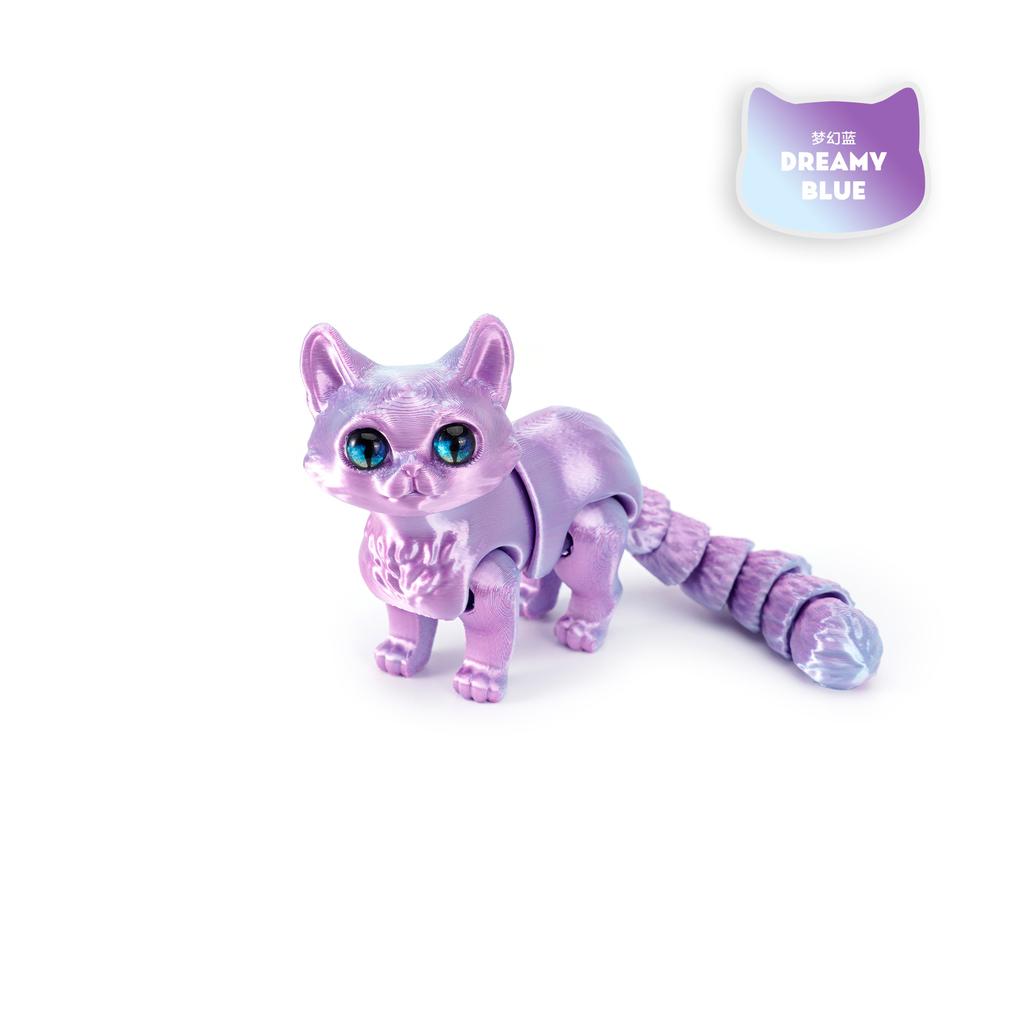 3D Printed Cute Cat Model Toys Sphynx Cat Ornament Realistic Hairless Figurine with Movable Joint Children's Funny New Year Gift