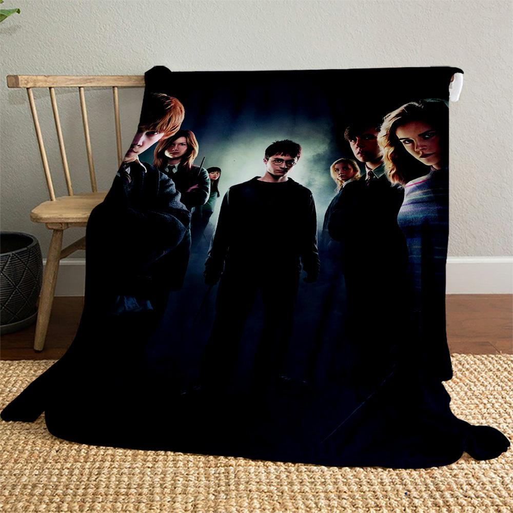 1pc Harry Potter Hogwarts Friendship Outdoor Flannel Throw Blanket All Season Soft Warmth,Home Decor 1031214