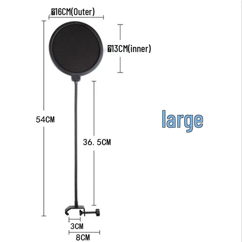 Universal Large Microphone Pop Filter Windscreen for Streaming, Singing, Recording Studio