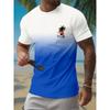 Summer Casual Everyday Men's Short Sleeve Top Hawaiian Men's Fashion T-shirt Outdoor Beach Men's Crew Neck T-shirt 3D Print